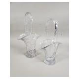 Pair of etched and cut glass bride