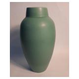 Vintage SP green crackle glaze USA made vase