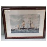 Hand-colored engraving "This View of Her