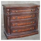 Eastern Legends walnut veneer 4-drawer chest