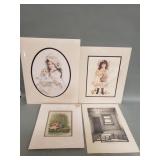 Group of vintage prints and lithographs