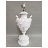 Neoclassical style porcelain bisque table lamp