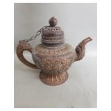Vintage Tibetan copper teapot
