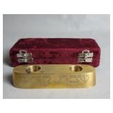 Vintage polished brass Judaica Shabbat candle
