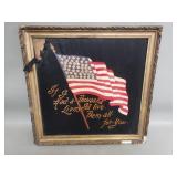 Antique American folk art embroidery