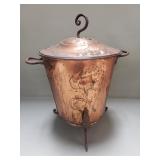 Vintage copper lidded bucket