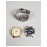 3 vintage windup watches including a Seiko,