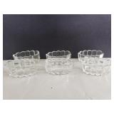 Six Princess House glass buffet caddies for