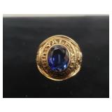 1966 14k gold and sapphire Yale university class