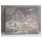 Signed Clifford Silsby oil on canvas painting