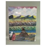 Oil painting on canvas signed Vegas lower right