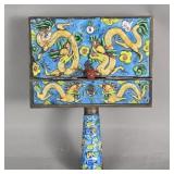 Vintage Chinese cloisonne silk iron