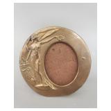 Art Nouveau brass picture frame