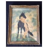 Framed vintage print