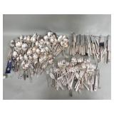 Group of mismatched silver plate flatware