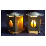 Pair of vintage brass table lamps