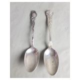 Pair of sterling silver spoons