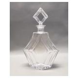 Art Deco crystal glass decanter with stopper