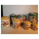 Vintage ceramic canisters: Fred Robert
