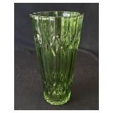 Vintage green glass vase