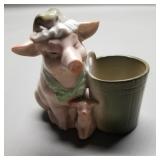 Germany glossy bisque pigs holder
