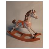 Vintage terracotta rocking carousel horse