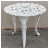 Vintage aluminum side table