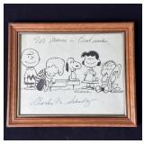 Framed Charles Schulz signed print