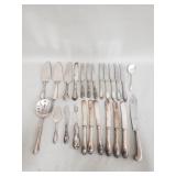 Group of sterling silver handle flatware