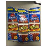 3 strips: 1990 Fleer football cards 9packs
