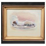 Framed and signed oil on canvas painting