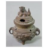 Antique brass incense burner