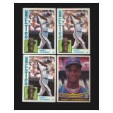 Lot of 4 1984 Darryl Strawberry rookie cards