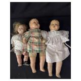 Lot of vintage composition dolls