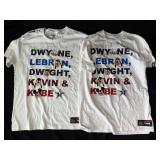 Pair of NBA UNK all star t-shirts