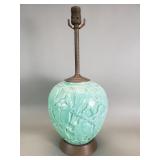 Vintage Stangl style pottery table lamp lovebird