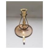 Gimbaled brass nautical chamberstick