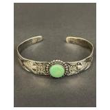 Sterling silver and turquoise cuff bracelet