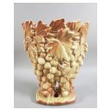 Nelson McCoy art pottery "Grape Leaves" vase