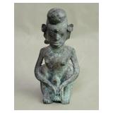 Vintage African cast bronze fertility figure