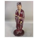 Vintage Chinese Shiwan pottery figurine on a w