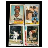 Lot of 4 Nolan Ryan baseball cards
