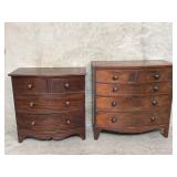 Pair of antique walnut dressers