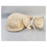 Cement cat garden statue