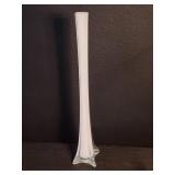 Vintage 24" white eiffel tower vase