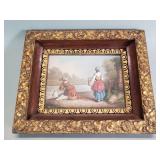 Signed D. Coulon antique oil on board