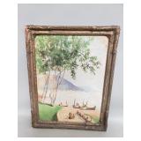 Vintage oil on board