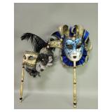 Pair of Italian masquerade masks
