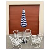 Vintage 5 piece Innova aluminum patio set with