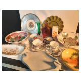 Vintage Limoges, ceramic bowls, cups, saucers,